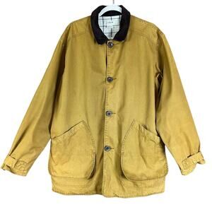 J.Crew Barn Jacket Men Size Large Light Brown Cotton Canvas Outdoor Utility Coat